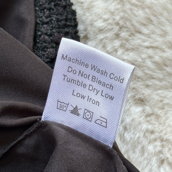 Tuckernuck Black Tweed Jackie Dress Textured Shift w/ Gold Button Detail XS - Picture 9 of 11